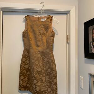Oscar de la Renta gold brocade dress